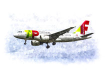 Air Portugal Airbus A319 Art by David Pyatt