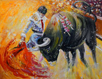 Bullfighting In Neon Light 02 by Miki de Goodaboom