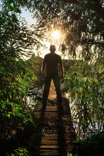 On the wooden bridge  von Zoltan Duray