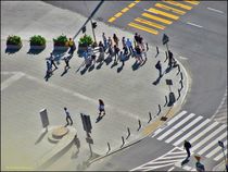 ~ Wait Crosswalk ~ by Sandra  Vollmann