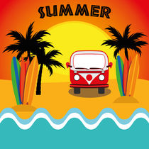 Illustration Sommer, Reise, Urlaub by greenoptix