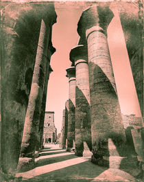 the colonnade of Amenophis III Luxor Temple Egypt by Sean Burke