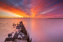 Sunrise over sea on the island of Texel, The Netherlands von Sara Winter