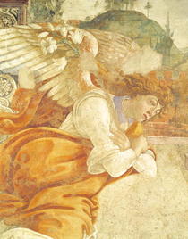 Die Verkündigung, Detail der Erzengel Gabriel, von San Martino d by Sandro Botticelli