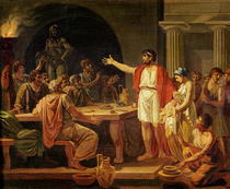 Studie für Anzeigen Lykurgos von Sparta die Alten ihren König von Jacques Louis David