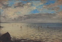 Gesehen Meer von den Höhen Dieppe  von Ferdinand Victor Eugèn  Delacroix