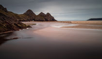 The river at Three Cliffs Bay von Leighton Collins