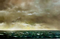 Landschaft Malerei - Grosse Seelandschaft (aus der Serie Wasser) von Geert Bordich