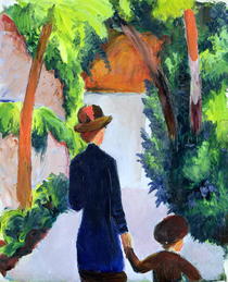 Mutter und Kind im Park by August Macke