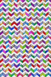 Colorful Chevron Pattern Digital Art von Blake Robson