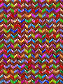 Chevron Pattern Digital Art Faux Leather by Blake Robson