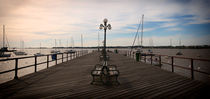 Dusk at the landing stage Colonia del Sacramento  by Diana C. Bernardi