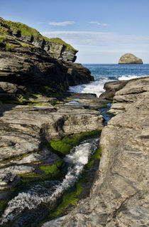 Trebarwith Strand in North Cornwall by Pete Hemington