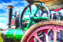 Clayton and Shuttleworth Traction Engine Art von David Pyatt