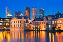 The Binnenhof in The Hague, The Netherlands at night by Sara Winter