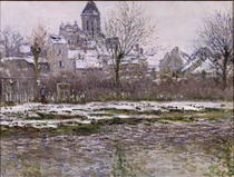 Die Kirche bei Vetheuil unter dem Schnee by Claude Monet