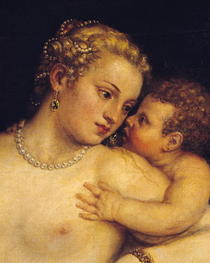 Venus ergötzt sich mit Liebe und Musik von Tiziano Vecellio