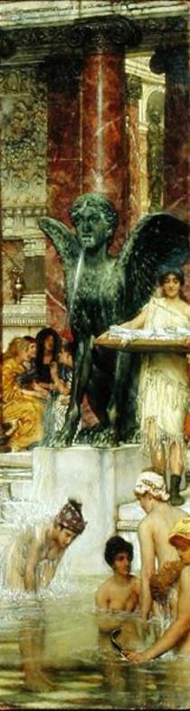 In the Roman Baths, or Roman Women In The Bath by Sir Lawrence Alma-Tadema
