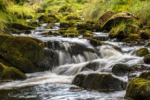 Peak District - Goyt valley river splashing over rocks von Chris Warham