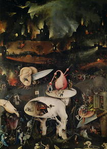 The Garden of Earthly Delights, Hell, right wing of triptych von Hieronymus Bosch