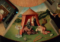 Luxury, detail from The Table of the Seven Deadly Sins and the F by Hieronymus Bosch