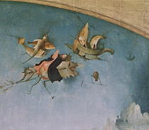 Detail of the left-hand panel von Hieronymus Bosch