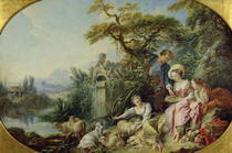 The Shepherd`s Gift or by Francois Boucher