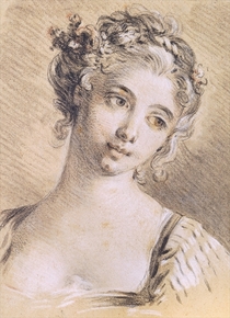 Head of a Young Girl  von Francois Boucher