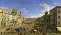 View of the Piazza Navona by Giovanni Antonio Canal Canaletto