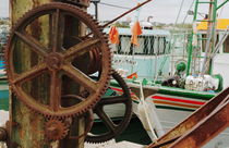 Docked Fishing Boats by Angelo DeVal