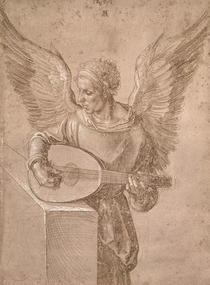 Angel playing a lute by Albrecht Dürer