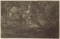 Funereal riddle, plate 18 of `Proverbs`, 1819-23, published 1864 by Francisco Jose de Goya y Lucientes