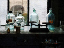 Balance and Bottles in Chem Lab von Susan Savad