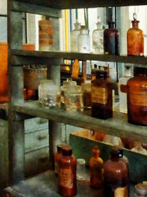 Bottles of Chemicals Tall and Short von Susan Savad