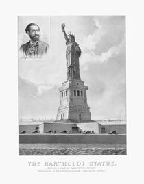 Statue of Liberty And Bartholdi Portrait von warishellstore