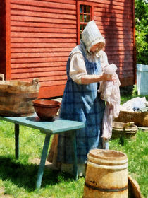 Lady Doing Laundry by Susan Savad