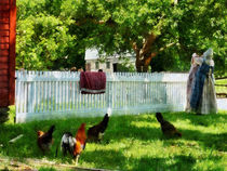 Laundry Hanging on Fence by Susan Savad