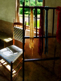 Hanging Skeins of Yarn by Susan Savad