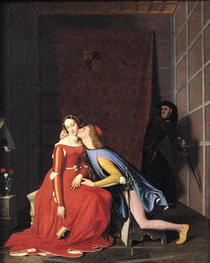 Francesca da Rimini and Paolo Malatesta by Jean Auguste Dominique Ingres