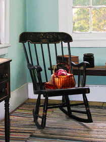 Basket of Yarn on Rocking Chair by Susan Savad