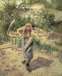 Woman Digging in an Orchard von Camille Pissarro