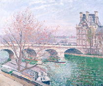 The Pont-Royal and the Pavillon de Flore by Camille Pissarro