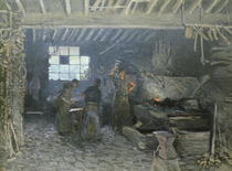 The Forge at Marly-le-Roi, Yvelines by Alfred Sisley