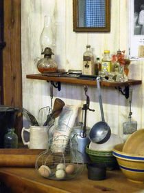 Kitchen With Wire Basket of Eggs by Susan Savad