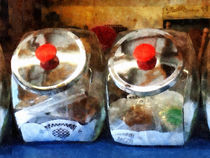 Two Glass Cookie Jars by Susan Savad