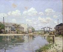 The Canal Saint-Martin, Paris by Alfred Sisley