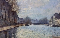 View of the Canal Saint-Martin, Paris by Alfred Sisley