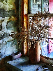 Dried Flowers on Windowsill by Susan Savad