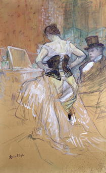 Woman at her Toilet, study for `Elles` von Henri de Toulouse-Lautrec