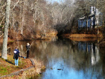 Two Boys Fishing von Susan Savad